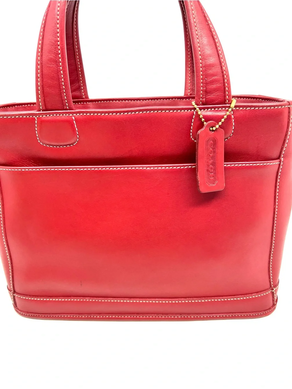 Vintage Coach 9303 Bleecker Satchel Red Glove Tanned Leather USA